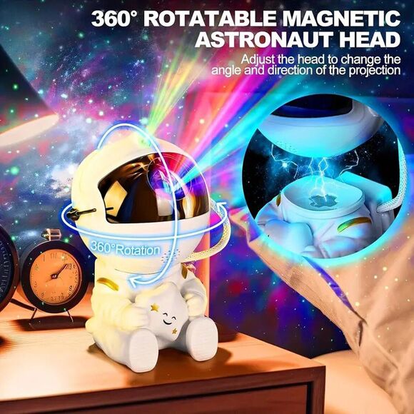 Astronaut Projector Galaxy Starry Night Light Nebula Sky Projector LED Remote - Picture 5 of 8